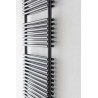 Banio radiateur sèche-serviettes double raccordement central Toby - 180x60cm 1810w noir mat